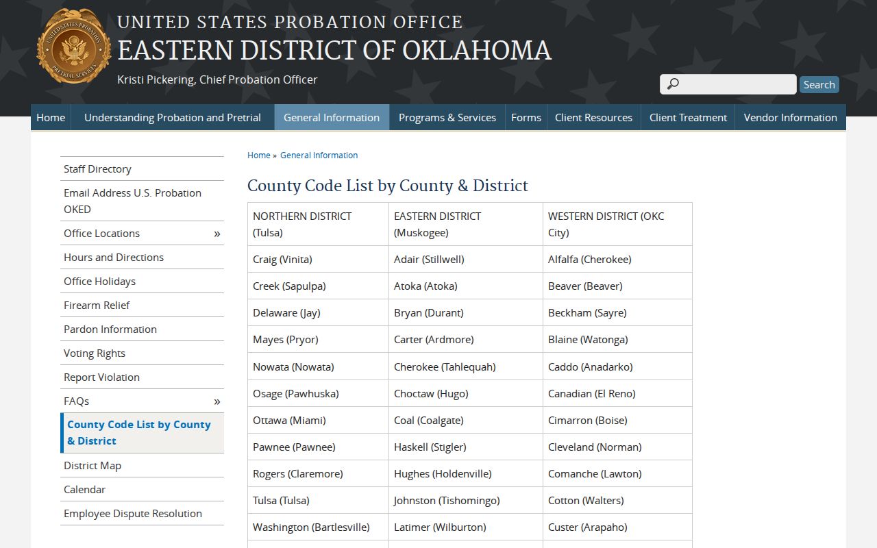 Eastern District county assignment source for Johnston County